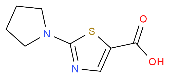 2-pyrrolidin-1-yl-1,3-thiazole-5-carboxylic acid_Molecular_structure_CAS_941716-91-2)