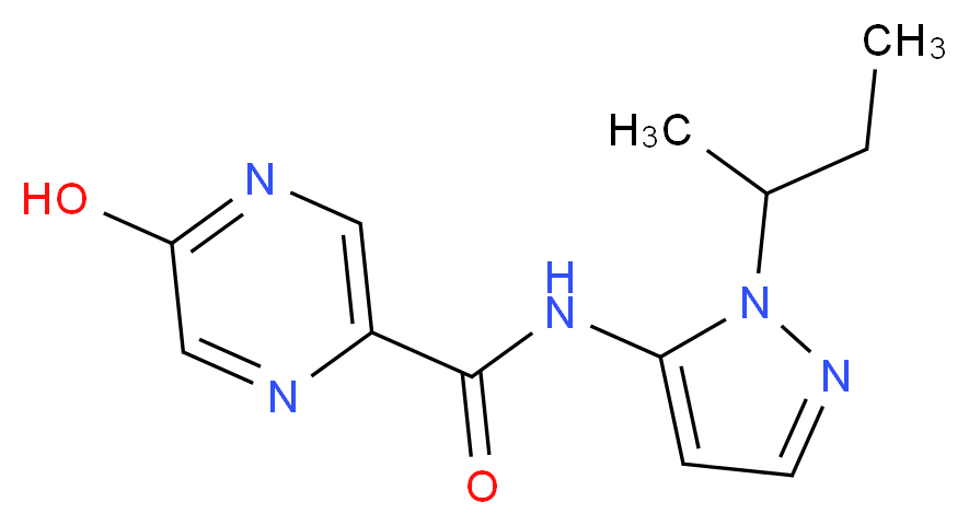 N-(1-sec-butyl-1H-pyrazol-5-yl)-5-hydroxypyrazine-2-carboxamide_Molecular_structure_CAS_)
