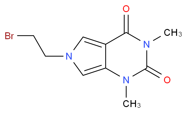 6-(2-Bromo-ethyl)-1,3-dimethyl-1,6-dihydro-pyrrolo[3,4-d]pyrimidine-2,4-dione_Molecular_structure_CAS_)