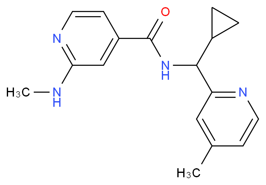 N-[cyclopropyl(4-methylpyridin-2-yl)methyl]-2-(methylamino)isonicotinamide_Molecular_structure_CAS_)