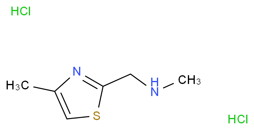 N-Methyl-1-(4-methyl-1,3-thiazol-2-yl)methanamine dihydrochloride_Molecular_structure_CAS_)