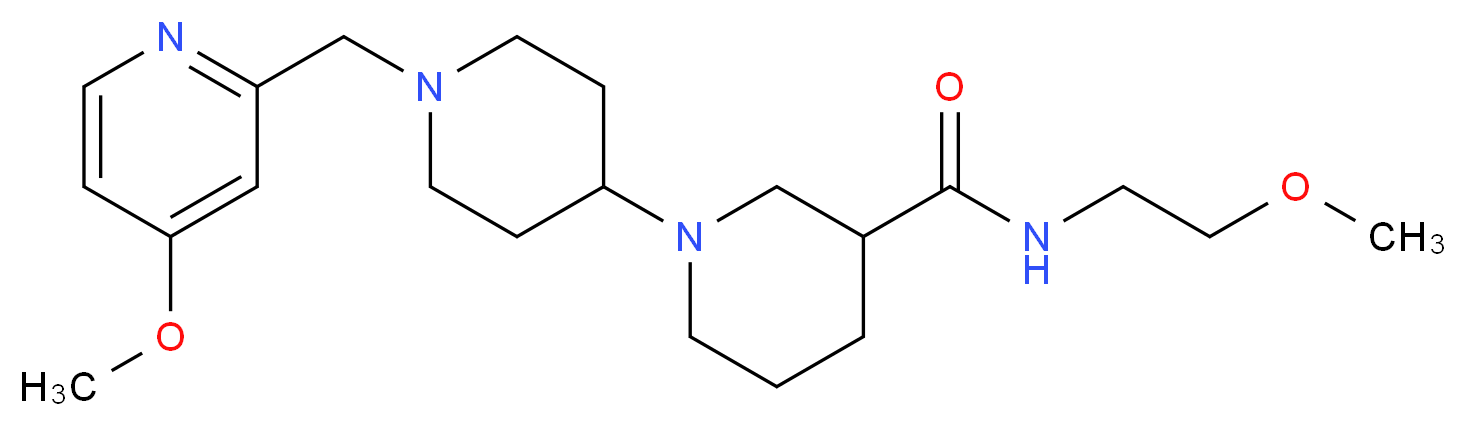 N-(2-methoxyethyl)-1'-[(4-methoxypyridin-2-yl)methyl]-1,4'-bipiperidine-3-carboxamide_Molecular_structure_CAS_)