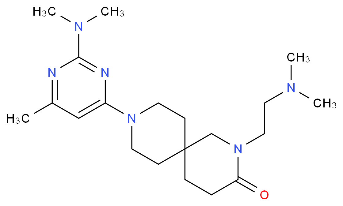 2-[2-(dimethylamino)ethyl]-9-[2-(dimethylamino)-6-methylpyrimidin-4-yl]-2,9-diazaspiro[5.5]undecan-3-one_Molecular_structure_CAS_)