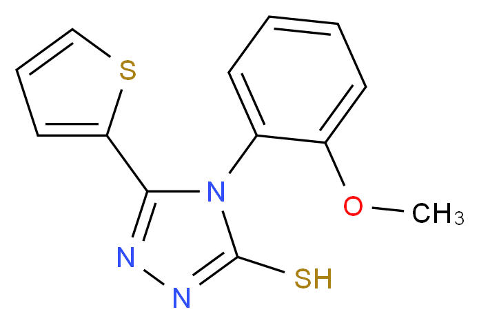 4-(2-Methoxy-phenyl)-5-thiophen-2-yl-4H-[1,2,4]triazole-3-thiol_Molecular_structure_CAS_)
