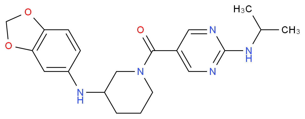 5-{[3-(1,3-benzodioxol-5-ylamino)-1-piperidinyl]carbonyl}-N-isopropyl-2-pyrimidinamine_Molecular_structure_CAS_)