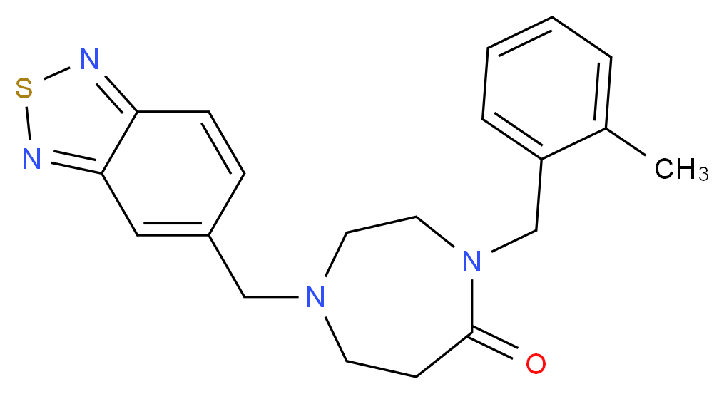 1-(2,1,3-benzothiadiazol-5-ylmethyl)-4-(2-methylbenzyl)-1,4-diazepan-5-one_Molecular_structure_CAS_)