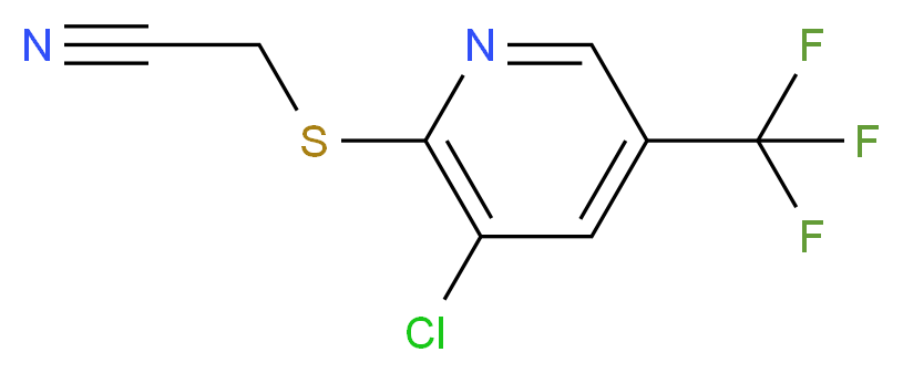 2-{[3-Chloro-5-(trifluoromethyl)-2-pyridinyl]-sulfanyl}acetonitrile_Molecular_structure_CAS_)
