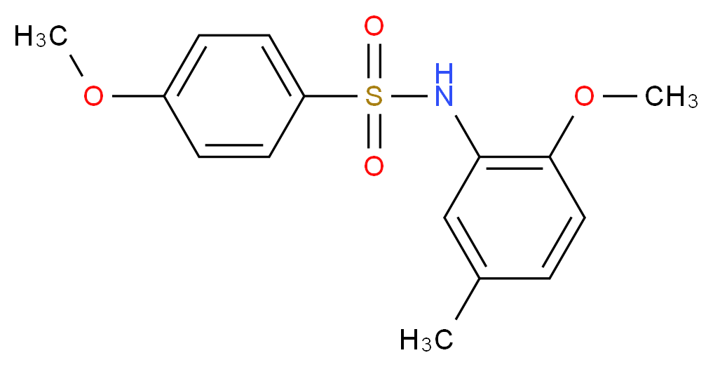 4-Methoxy-N-(2-methoxy-5-methylphenyl)benzenesulfonamide_Molecular_structure_CAS_)