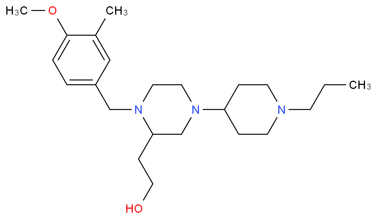 2-[1-(4-methoxy-3-methylbenzyl)-4-(1-propyl-4-piperidinyl)-2-piperazinyl]ethanol_Molecular_structure_CAS_)