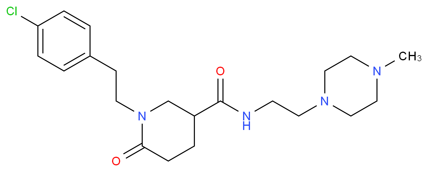 1-[2-(4-chlorophenyl)ethyl]-N-[2-(4-methyl-1-piperazinyl)ethyl]-6-oxo-3-piperidinecarboxamide_Molecular_structure_CAS_)