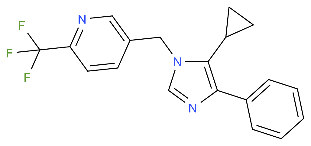 5-[(5-cyclopropyl-4-phenyl-1H-imidazol-1-yl)methyl]-2-(trifluoromethyl)pyridine_Molecular_structure_CAS_)