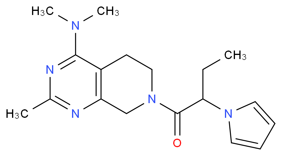 N,N,2-trimethyl-7-[2-(1H-pyrrol-1-yl)butanoyl]-5,6,7,8-tetrahydropyrido[3,4-d]pyrimidin-4-amine_Molecular_structure_CAS_)