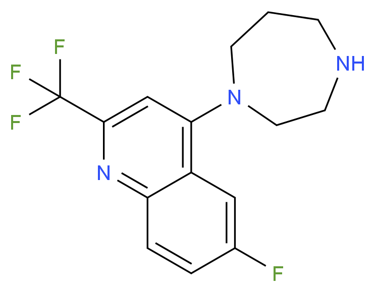 1-[6-Fluoro-2-(trifluoromethyl)quinolin-4-yl]homopiperazine 97%_Molecular_structure_CAS_)