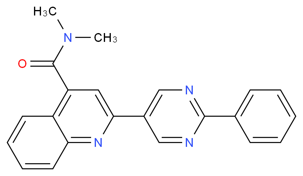 N,N-dimethyl-2-(2-phenylpyrimidin-5-yl)quinoline-4-carboxamide_Molecular_structure_CAS_)