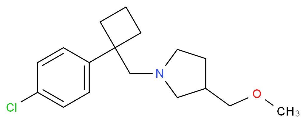 1-{[1-(4-chlorophenyl)cyclobutyl]methyl}-3-(methoxymethyl)pyrrolidine_Molecular_structure_CAS_)