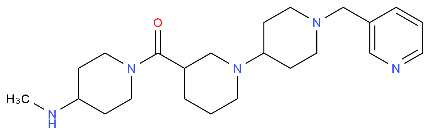 N-methyl-1-{[1'-(pyridin-3-ylmethyl)-1,4'-bipiperidin-3-yl]carbonyl}piperidin-4-amine_Molecular_structure_CAS_)