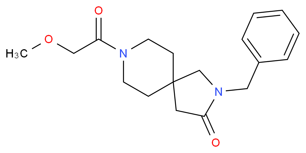2-benzyl-8-(methoxyacetyl)-2,8-diazaspiro[4.5]decan-3-one_Molecular_structure_CAS_)