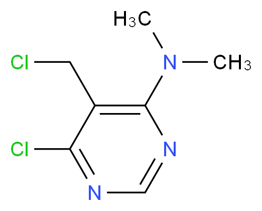 6-chloro-5-(chloromethyl)-N,N-dimethylpyrimidin-4-amine_Molecular_structure_CAS_)