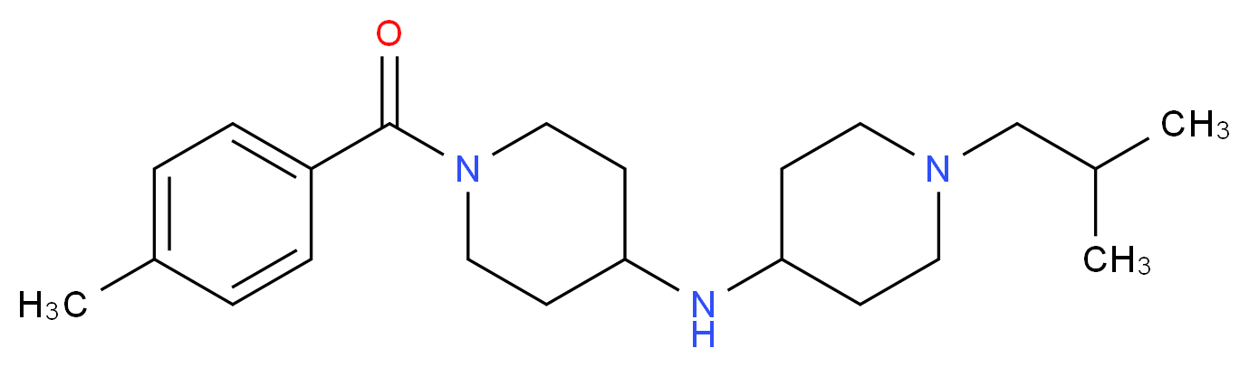 1-isobutyl-N-[1-(4-methylbenzoyl)piperidin-4-yl]piperidin-4-amine_Molecular_structure_CAS_)