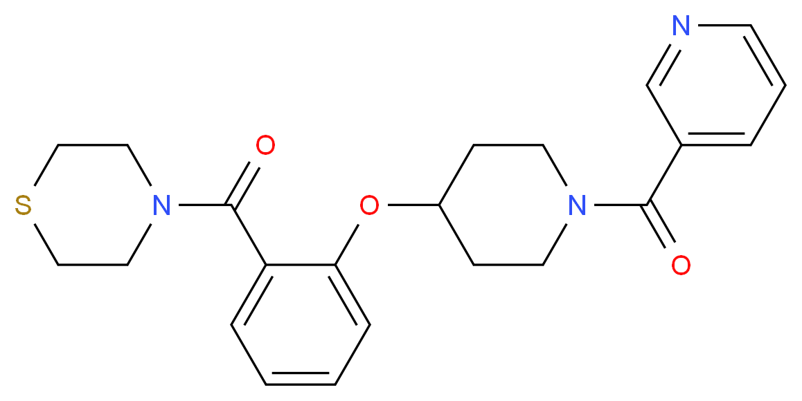 4-(2-{[1-(3-pyridinylcarbonyl)-4-piperidinyl]oxy}benzoyl)thiomorpholine_Molecular_structure_CAS_)