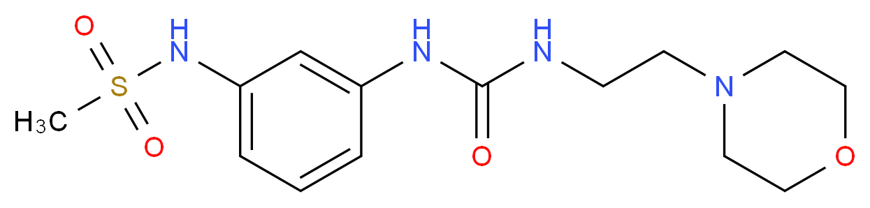 N-[3-({[(2-morpholin-4-ylethyl)amino]carbonyl}amino)phenyl]methanesulfonamide_Molecular_structure_CAS_)