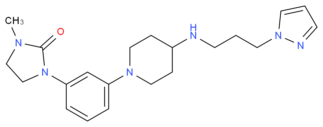 1-methyl-3-[3-(4-{[3-(1H-pyrazol-1-yl)propyl]amino}-1-piperidinyl)phenyl]-2-imidazolidinone_Molecular_structure_CAS_)