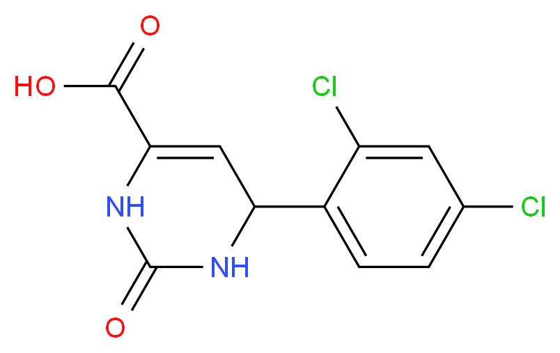 6-(2,4-Dichlorophenyl)-2-oxo-1,2,3,6-tetrahydro-4-pyrimidinecarboxylic acid_Molecular_structure_CAS_)