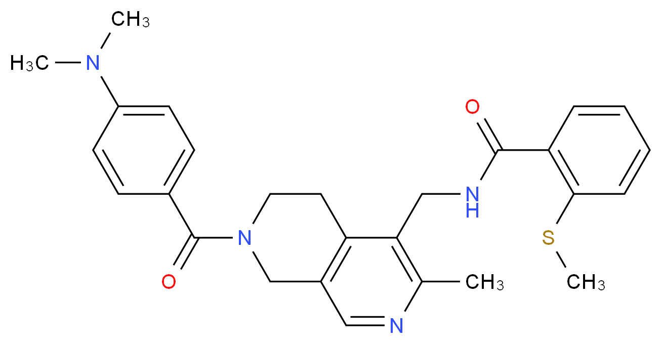N-({7-[4-(dimethylamino)benzoyl]-3-methyl-5,6,7,8-tetrahydro-2,7-naphthyridin-4-yl}methyl)-2-(methylthio)benzamide_Molecular_structure_CAS_)
