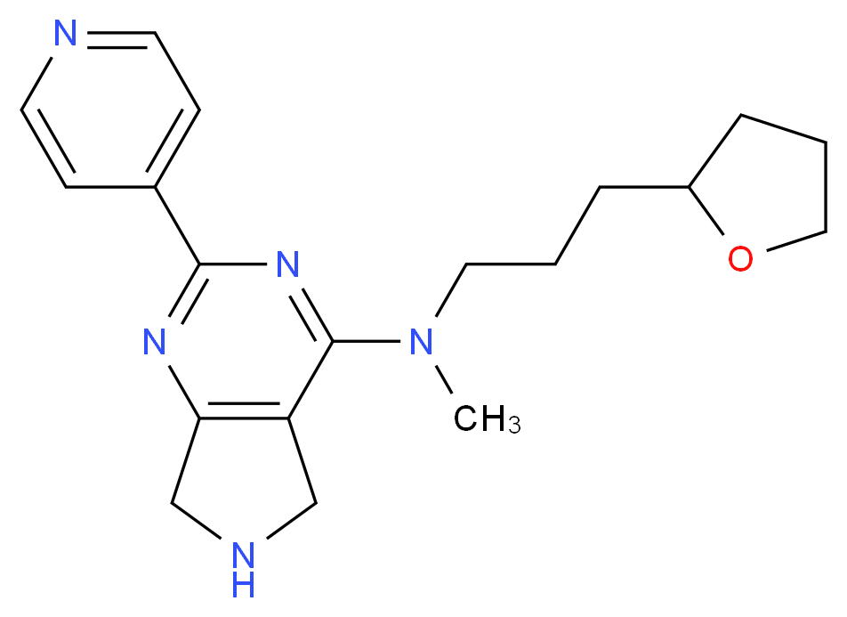 N-methyl-2-(4-pyridinyl)-N-[3-(tetrahydro-2-furanyl)propyl]-6,7-dihydro-5H-pyrrolo[3,4-d]pyrimidin-4-amine_Molecular_structure_CAS_)