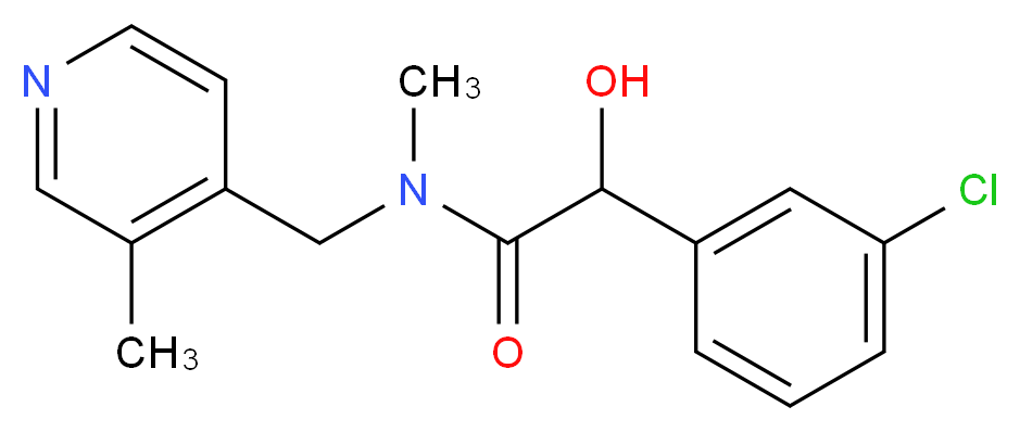 2-(3-chlorophenyl)-2-hydroxy-N-methyl-N-[(3-methylpyridin-4-yl)methyl]acetamide_Molecular_structure_CAS_)