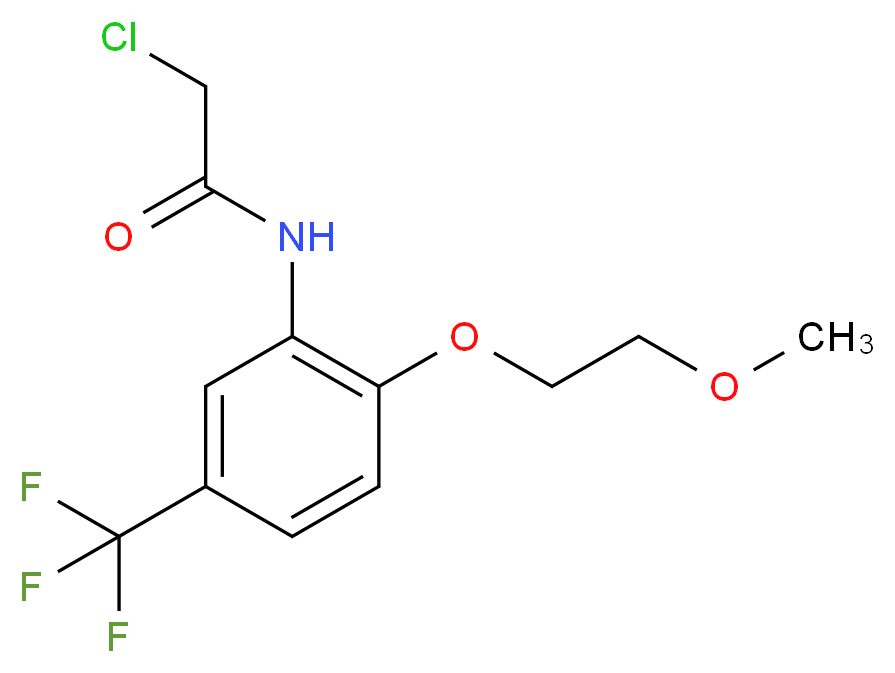 2-Chloro-N-[2-(2-methoxy-ethoxy)-5-trifluoromethyl-phenyl]-acetamide_Molecular_structure_CAS_)