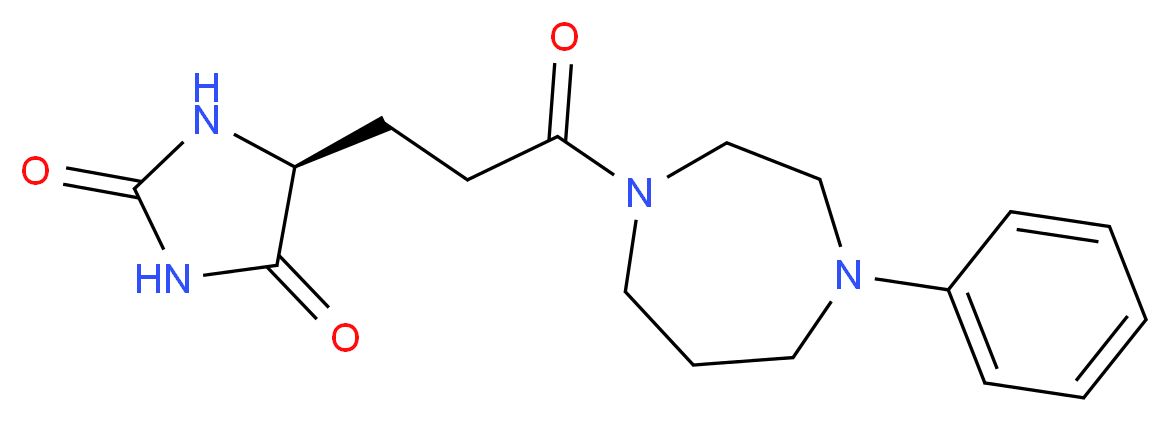 (5S)-5-[3-oxo-3-(4-phenyl-1,4-diazepan-1-yl)propyl]imidazolidine-2,4-dione_Molecular_structure_CAS_)