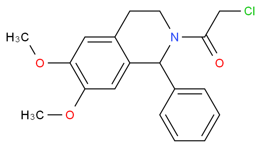 2-Chloro-1-(6,7-dimethoxy-1-phenyl-3,4-dihydro-1H-isoquinolin-2-yl)-ethanone_Molecular_structure_CAS_66040-35-5)
