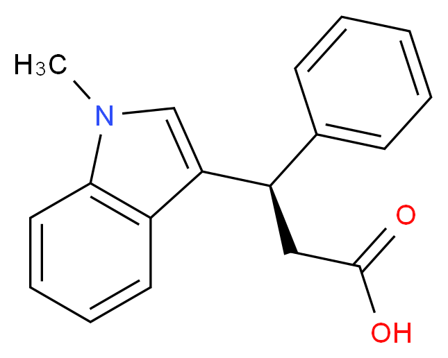 (3R)-(-)-3-(methyl-1H-indol-3-yl)-3-phenylpropionic acid_Molecular_structure_CAS_406920-67-0)