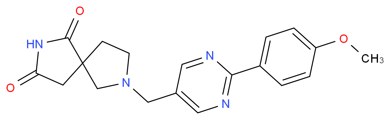 7-{[2-(4-methoxyphenyl)pyrimidin-5-yl]methyl}-2,7-diazaspiro[4.4]nonane-1,3-dione_Molecular_structure_CAS_)