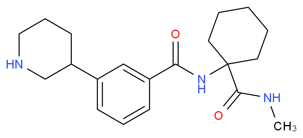 N-{1-[(methylamino)carbonyl]cyclohexyl}-3-piperidin-3-ylbenzamide_Molecular_structure_CAS_)