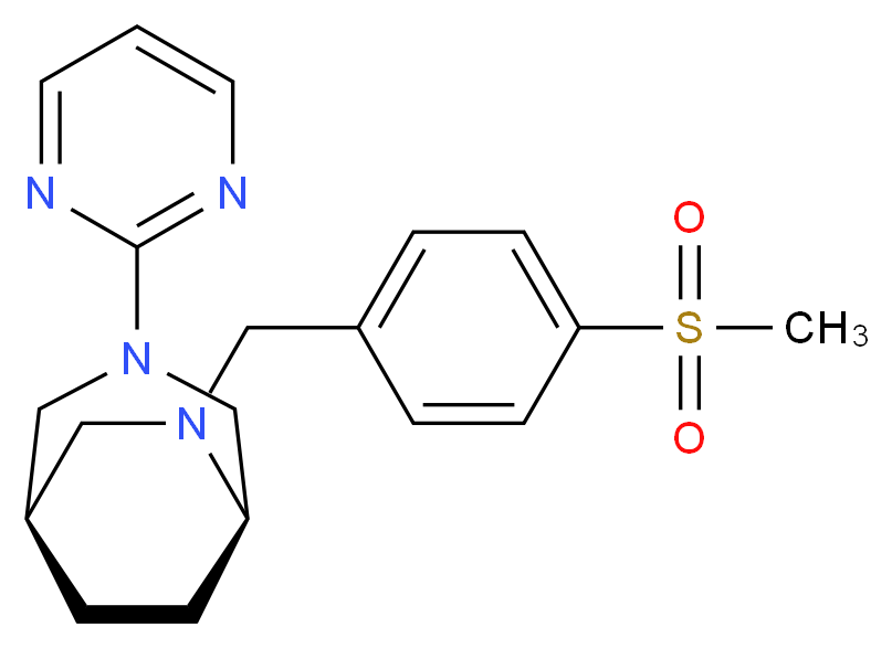 (1R*,5R*)-6-[4-(methylsulfonyl)benzyl]-3-(2-pyrimidinyl)-3,6-diazabicyclo[3.2.2]nonane_Molecular_structure_CAS_)