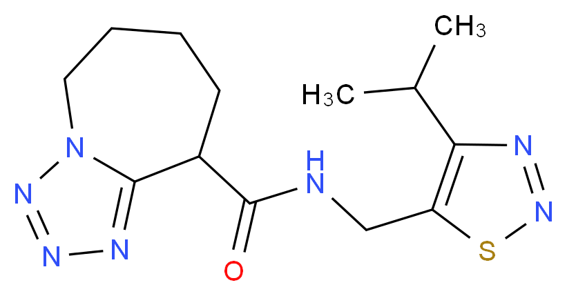 N-[(4-isopropyl-1,2,3-thiadiazol-5-yl)methyl]-6,7,8,9-tetrahydro-5H-tetrazolo[1,5-a]azepine-9-carboxamide_Molecular_structure_CAS_)