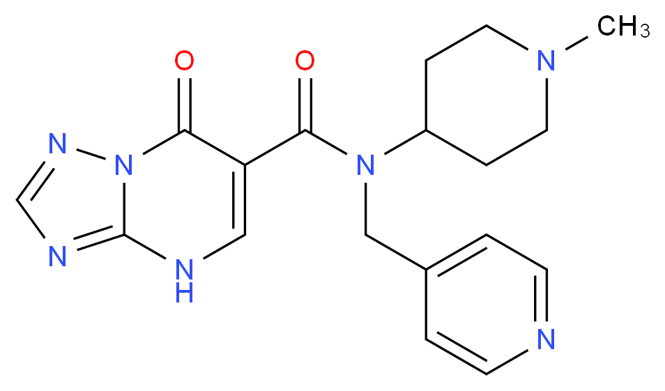 N-(1-methyl-4-piperidinyl)-7-oxo-N-(4-pyridinylmethyl)-4,7-dihydro[1,2,4]triazolo[1,5-a]pyrimidine-6-carboxamide_Molecular_structure_CAS_)