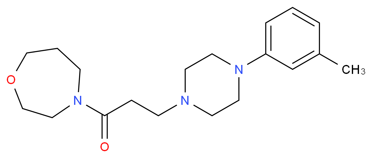 4-{3-[4-(3-methylphenyl)-1-piperazinyl]propanoyl}-1,4-oxazepane_Molecular_structure_CAS_)