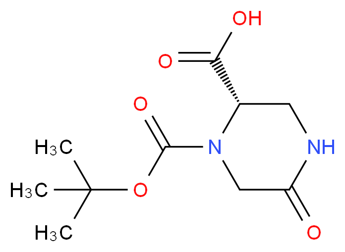 (S)-1-(tert-Butoxycarbonyl)-5-oxopiperazine-2-carboxylic acid_Molecular_structure_CAS_1033713-11-9)