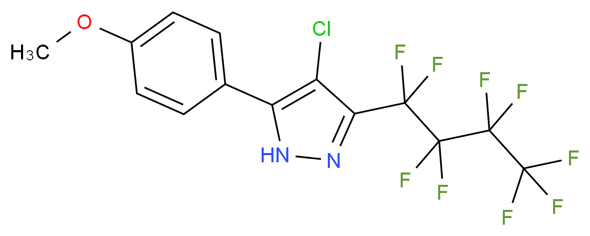 4-Chloro-5-(4-methoxyphenyl)-3-perfluorobutyl-1H-pyrazole_Molecular_structure_CAS_)