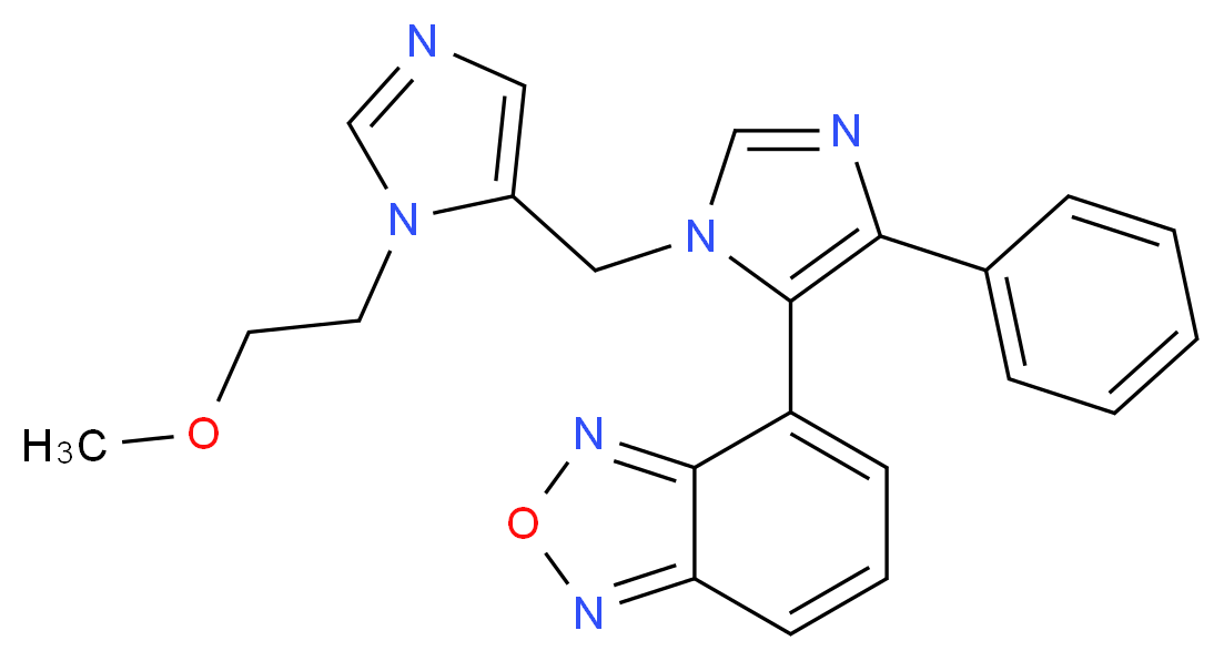 4-(1-{[1-(2-methoxyethyl)-1H-imidazol-5-yl]methyl}-4-phenyl-1H-imidazol-5-yl)-2,1,3-benzoxadiazole_Molecular_structure_CAS_)