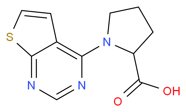 1-{thieno[2,3-d]pyrimidin-4-yl}pyrrolidine-2-carboxylic acid_Molecular_structure_CAS_)
