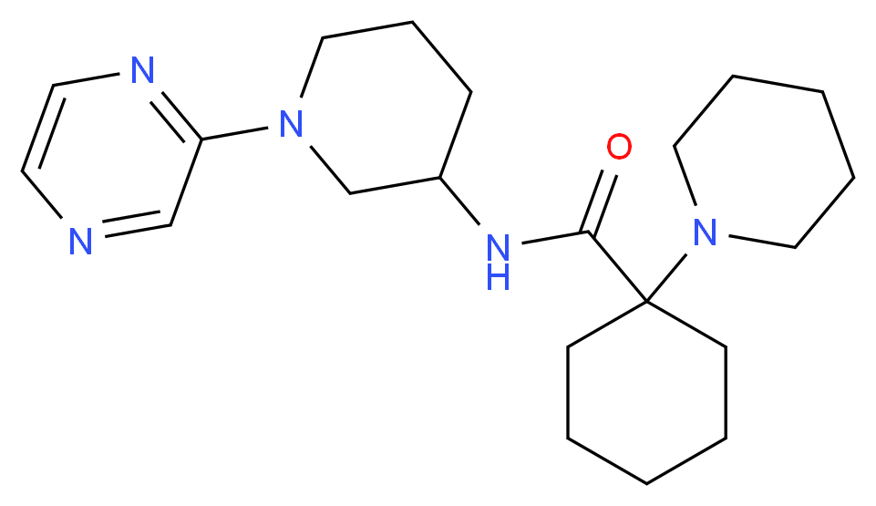 1-piperidin-1-yl-N-(1-pyrazin-2-ylpiperidin-3-yl)cyclohexanecarboxamide_Molecular_structure_CAS_)
