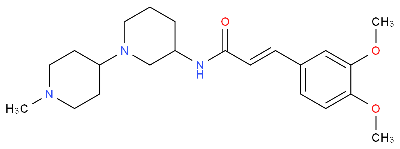 (2E)-3-(3,4-dimethoxyphenyl)-N-(1'-methyl-1,4'-bipiperidin-3-yl)acrylamide_Molecular_structure_CAS_)