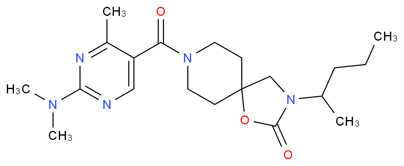 8-{[2-(dimethylamino)-4-methylpyrimidin-5-yl]carbonyl}-3-(1-methylbutyl)-1-oxa-3,8-diazaspiro[4.5]decan-2-one_Molecular_structure_CAS_)