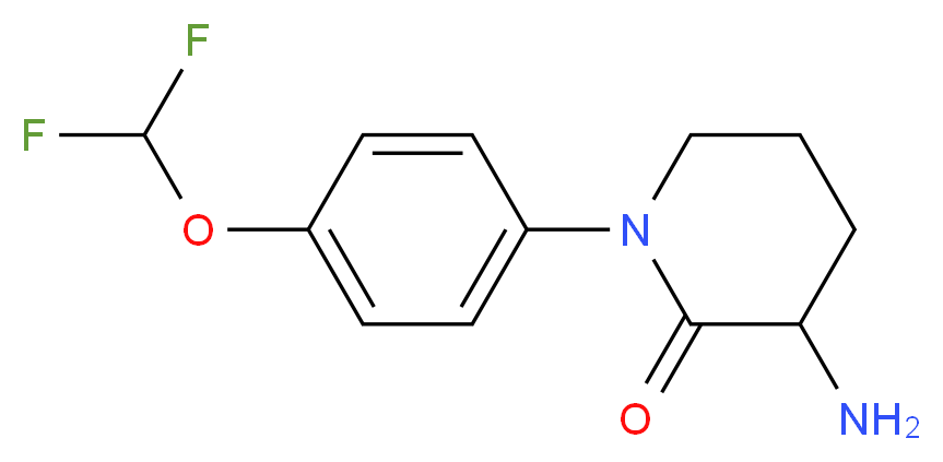 3-amino-1-[4-(difluoromethoxy)phenyl]piperidin-2-one_Molecular_structure_CAS_)