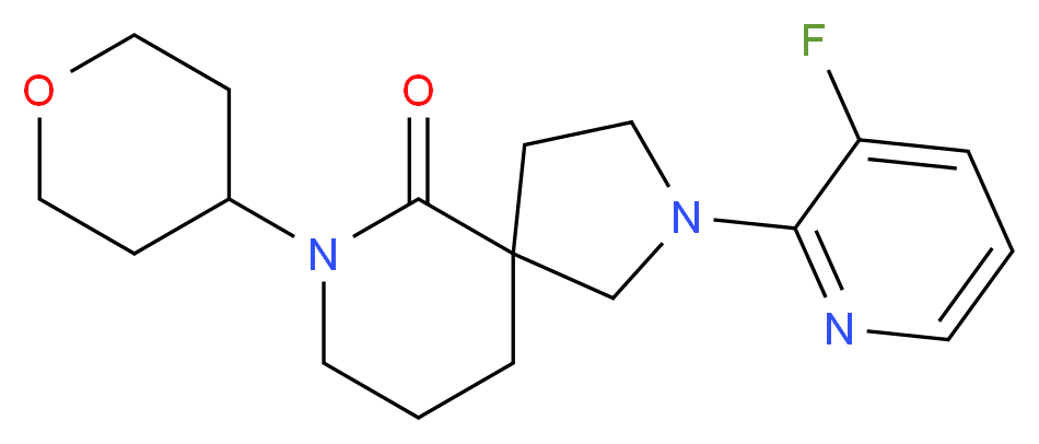 2-(3-fluoro-2-pyridinyl)-7-(tetrahydro-2H-pyran-4-yl)-2,7-diazaspiro[4.5]decan-6-one_Molecular_structure_CAS_)