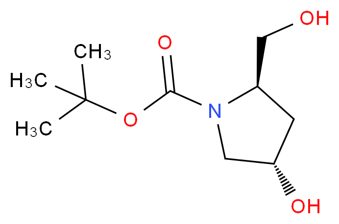 (2S,4R)-4-Hydroxy-2-(hydroxymethyl)pyrrolidine, N-BOC protected_Molecular_structure_CAS_61478-26-0)